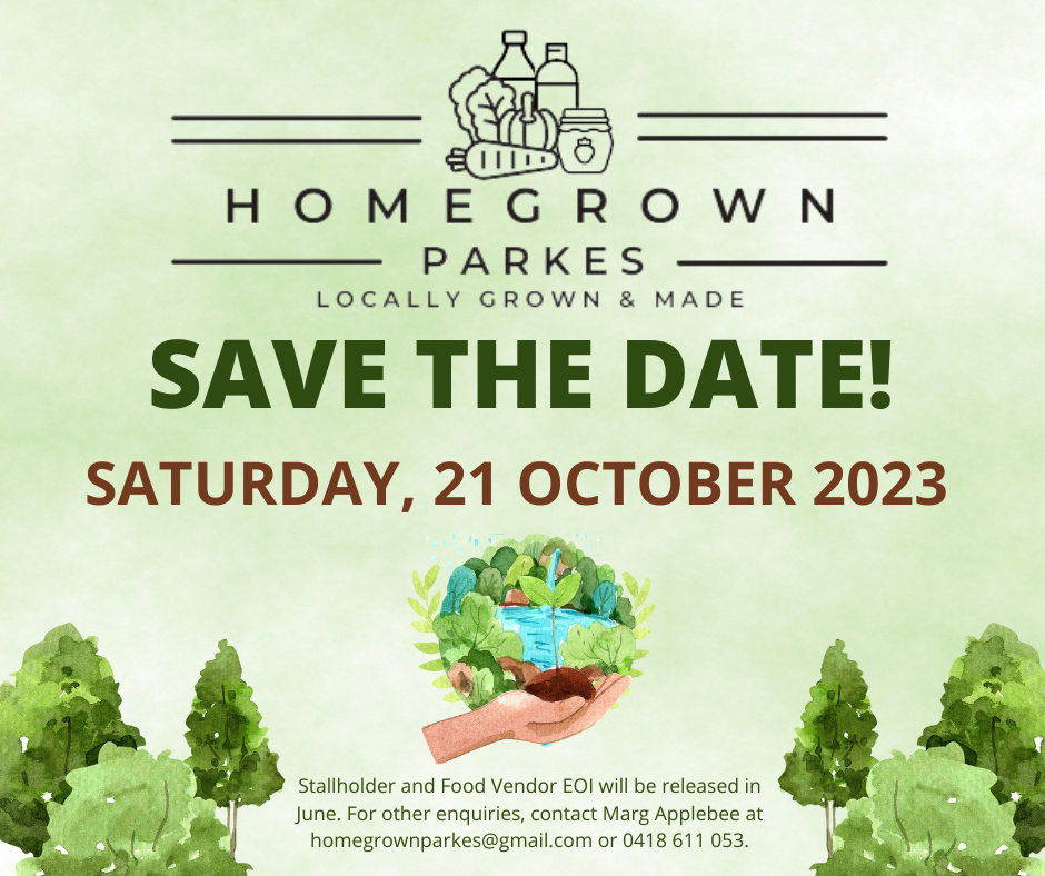 Homegrown Parkes Save the Date 21 Oct 2023 (Facebook Post)